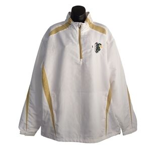 X Grain Men's White Pullover Windbreaker Jacket Size L